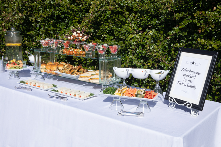 Reception with food